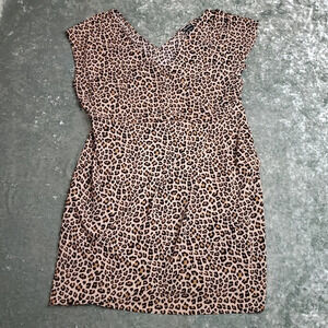 City Chic Cheetah Wrap Style Dress
